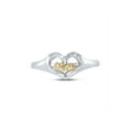 thumbnail image 2 of Sterling Silver Womens Round Diamond Mom Heart Ring .02 Cttw, 2 of 4