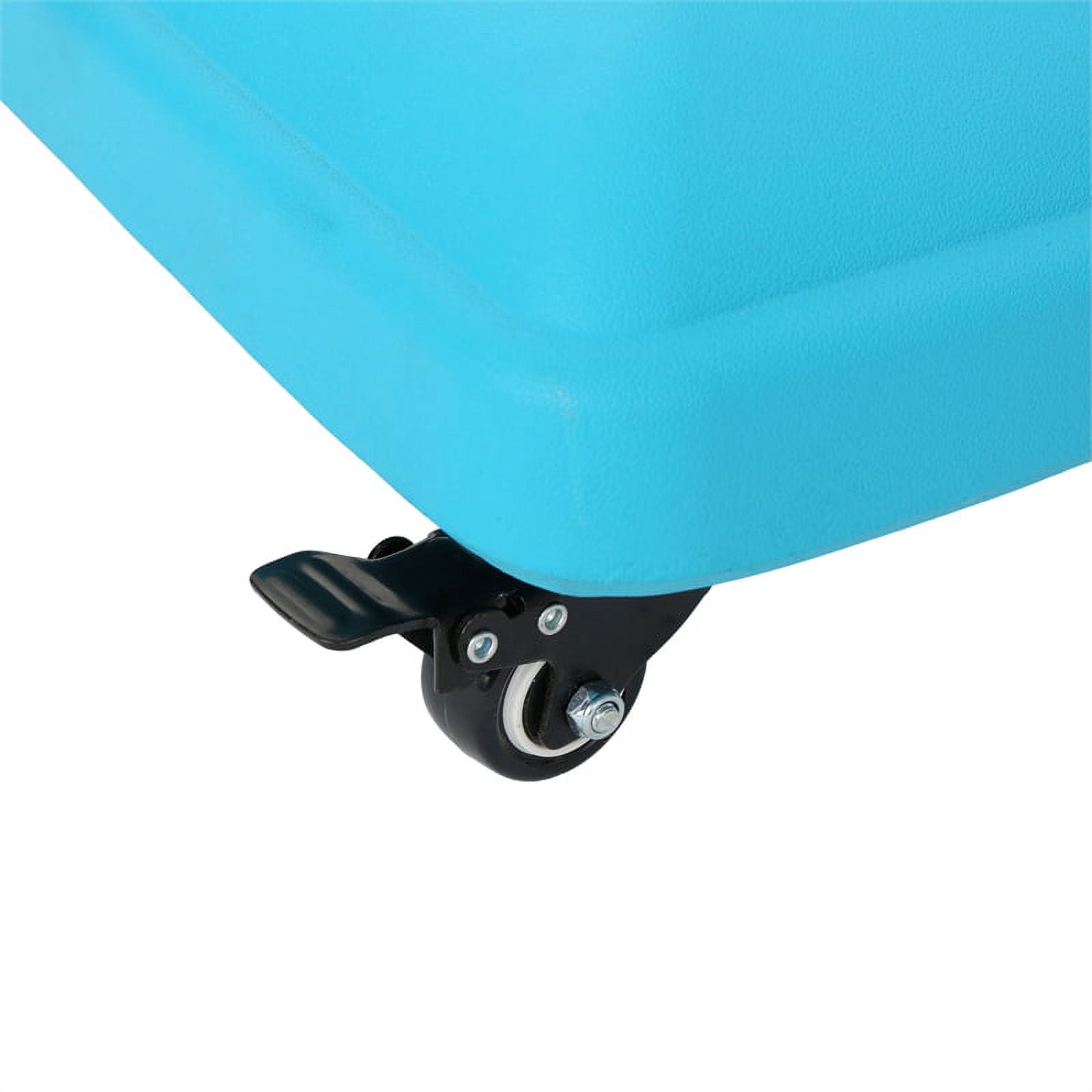 Larry Outdoor Concrete Square 80lb Umbrella Base with Steel Umbrella Holder, Teal
