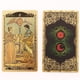 thumbnail image 5 of Taiyuejin nuevo papel de oro carta de tarot tarot estampado en caliente impresión en color plástico PVC impermeable juego de mesa naipes al por mayor, 5 of 5