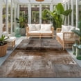 thumbnail image 2 of Area Rugs 3'x5', Brown Carpet Runner Indoor Outdoor Rugs Home Decor Aesthetic, Retro Oil Painting Modern Abstract Art Aesthetics Non Slip Mats Washable Accent Rug for Living Room Bedroom, 2 of 8