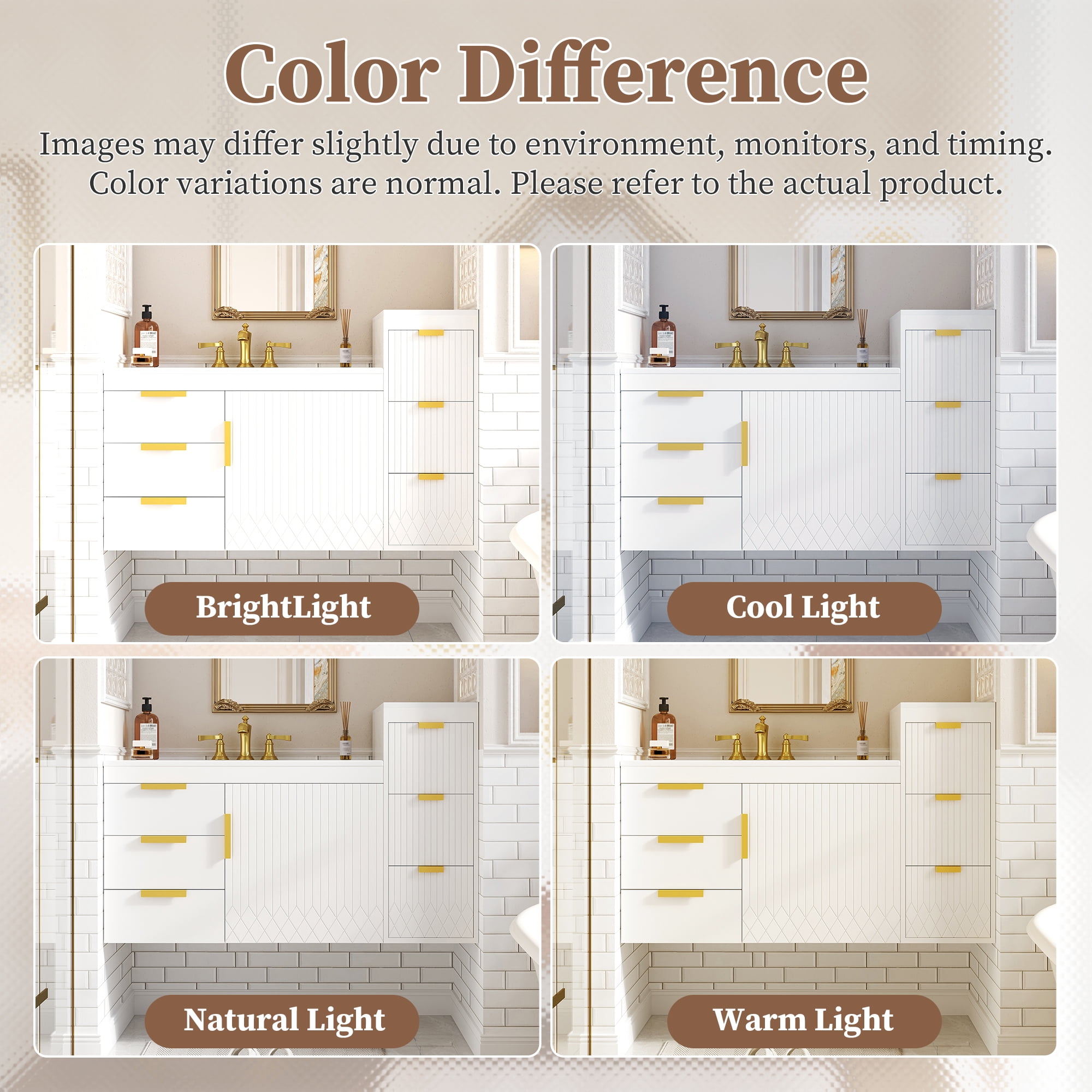 Euroco 30" Wall Mounted Bathroom Cabinet with Ceramic Basin Sink, Bathroom Cabinet with Soft-Closing Door and Drawers, Modern Bathroom Vanity with Sink