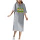 thumbnail image 1 of Vestido Corto de Verano Cuello Redondo Estilo de Camiseta de Longitud de Tobillo de Manga Corta, Altamente Elástico para Pijamas Y Ropa Interior Sexy, 1 of 8