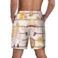thumbnail image 3 of Kdxio Cute Bee Gnome Print Men'S Swim Trunks With Compression Liner 7 Inch Inseam Quick Dry Swim Shorts, 3 of 7