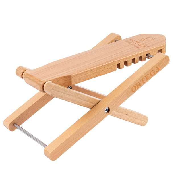 Ortega Guitars Wooden Classical Foot Rest Stool-Made of Solid Birch-Adjustable Height-Natural (OWFS-1NT)