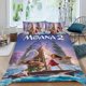 thumbnail image 2 of Moana 2 Conjunto de sábanas temático, trío de piezas, cómodo y amigable con la piel, diseño único, regalo de decoración para el hogar para familiares, amigos y fans,140cm *210cm, 2 of 6