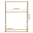 thumbnail image 2 of Freestanding Gold Garment Rack Retro Portable Clothes Display Stand 2 Tier, 2 of 12
