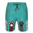 thumbnail image 3 of Logiee Cute Cat Paw And Dog Print Mens Swim Trunks Quick Dry Board Shorts,Breathable Hawaii Beach Shorts Swimwear Bathing Suits-XX-Large, 3 of 6