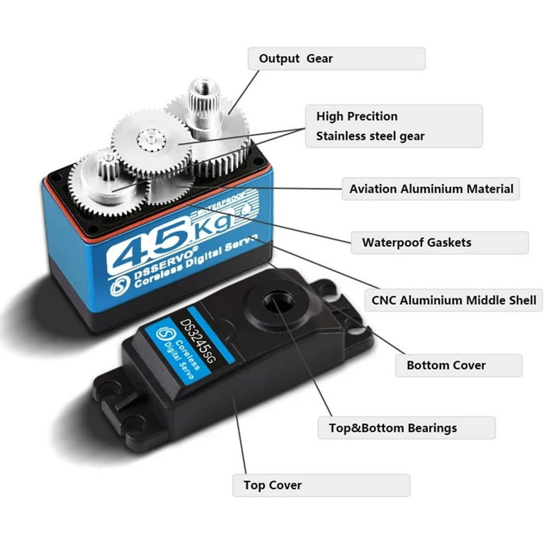 9imod High Torque 71KG 8.4V Digital Brushless Servo HV für 1/8 1/10 RC Autos eBa