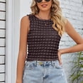 thumbnail image 4 of Chaleco sin mangas de verano para mujer,Camiseta sin mangas redonda para mujer Camiseta sin mangas delgada Chaleco sin mangas de verano Funcionalidad versátil, 4 of 7