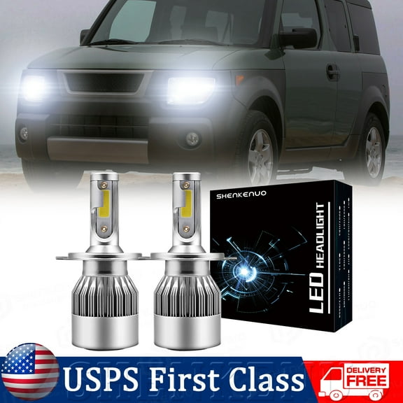 For Honda Element 2003-2006 LED Headlight H4 Bulb High/Low Dual Beam White （2pcs）
