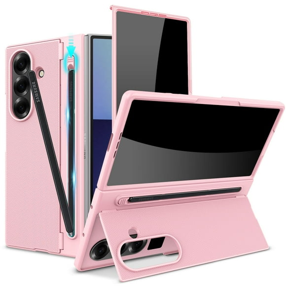 Funda YQODSZ para Samsung Galaxy Z Fold 7 con soporte para bolígrafos, color rosa