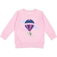 thumbnail image 2 of Inktastic Hot Air Balloon with Flowers and Clouds Toddler Sweatshirt, 2 of 4