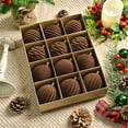 thumbnail image 4 of 2025 CISIL & 12-Count Christmas Tree Ornaments Flocked Brown Balls Xmas Bulbs Decorations Set 8cm 3.15In, 4 of 8