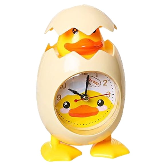 Naiovety Despertador de pollito con cáscara de huevo Relojes de cabecera con pilas Dormitorio Type5 NO5