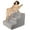 Gray, variant on PETMAKER 3-Step Pet Stairs with Removable Zippered Microfiber Cover, Tan