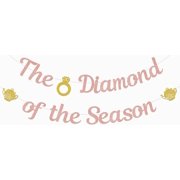 The Diamond of the Season Banner - Diamond of the Season Decoration - Tea Party Bridal Shower Decoration Rose Gold Glitter