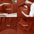 thumbnail image 4 of Juego de sábanas Utopia Bedding King de microfibra cepillada, color naranja, 4 of 7