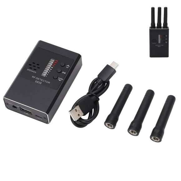 Bug Detector Wireless Signal Camera Finder RF Scanner Tool for Home Office Vehicle Black