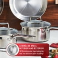 thumbnail image 4 of T-fal Stainless Steel 10-piece Cookware Set, Induction and oven safe, 4 of 9