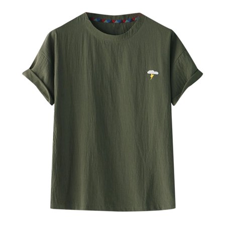 

Men Casual Round Neck Cloud Embroidery Print Shorts Sleeves T Shirt Blouse Shorts pajama pants for women