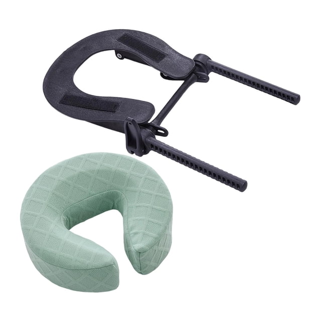 BELOVING Coussin d'Appui-tête pour Table de Massage, Face vers le Bas, Respirant, Portable et Pratique, Vert