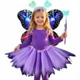 thumbnail image 3 of WOYY Toddler Girl's Carnival Party Tutu Skirt Butterfly Wings Headband Set, 3 of 4