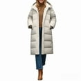 thumbnail image 4 of iOPQO Puffer Coat Long Winter Jackets for Women Womens Parka Warm Coats for Women Puffer Jacket Womens Hooded Winter Coats for Women Puffer Women's Outerwear Beige L, 4 of 5