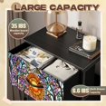 thumbnail image 2 of Stained Glass Dresser for Bedroom with 4 Storage Drawers Landscape Cherry Blossom Trees Sun Dressers Chest of Drawers Steel Framed Fabric Closet Organizers for Nursery Entryway, 2 of 8