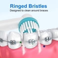 thumbnail image 3 of 16 Pack Ortho Care Replacement Heads for Oral B Electric Toothbrush, For Precise Cleaning Around Braces., 3 of 7