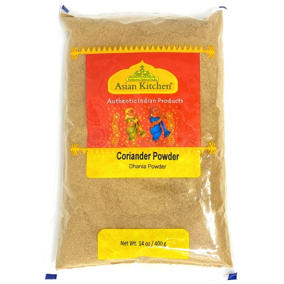 Asian Kitchen Coriander Ground Powder (Indian Dhania) Spice 400g (14oz) ~ All Natural, Salt-Free | Vegan | No Colors | Gluten Friendly | NON-GMO | Indian Origin