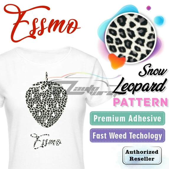 Essmo™ Snow Leopard Heat Transfer Vinyl HTV T-Shirt 20" Iron On Heat Press SP25 20"x48"