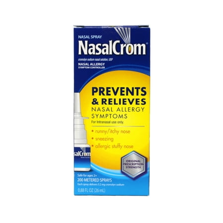 NasalCrom Nasal Spray Allergy Symptom Controller, 200 Metered Sprays, 0.88 FL OZ