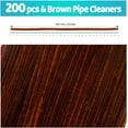 thumbnail image 2 of 200pcs Brown Pipe Cleaners for Crafts, Chenille Stems, Art and Craft Supplies, 2 of 5