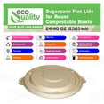 thumbnail image 3 of Compostable Fiber Lid for 24oz, 32oz, 40oz Round Bowls – Eco-Friendly, Durable, Leak-Resistant, Sustainable Paper Lid for Takeout, and Food Storage – Biodegradable & Sturdy Disposable Cover (300), 3 of 3