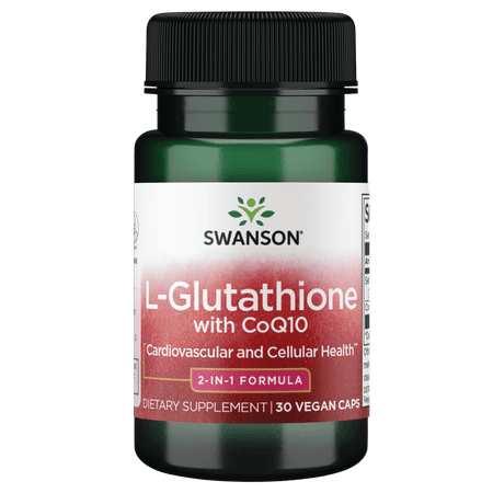 Swanson L-Glutathione with Coq10 30 Vegan Caps