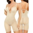 thumbnail image 4 of Sveltors Shapewear Bodysuit for Women Tummy Control Plunge Backless Shapewear Mid Thigh Mesh Shaping Body Shaper, 4 of 8
