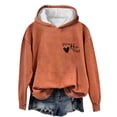 thumbnail image 5 of Ounisa Women's Fall Winter Print Front Back Hooded Long Sleeve Sweatshirt Top Soft Breathable Lightweight Cozy Pullover, 5 of 6