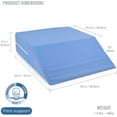 thumbnail image 3 of DMI Ortho Bed Wedge Elevated Leg Pillow, Supportive Foam Wedge Pillow for Elevating Legs, Improved Circulataion, Reducing Back Pain, Post Surgery and Injury, Recovery, Blue 6" x 20" x 24", 3 of 7