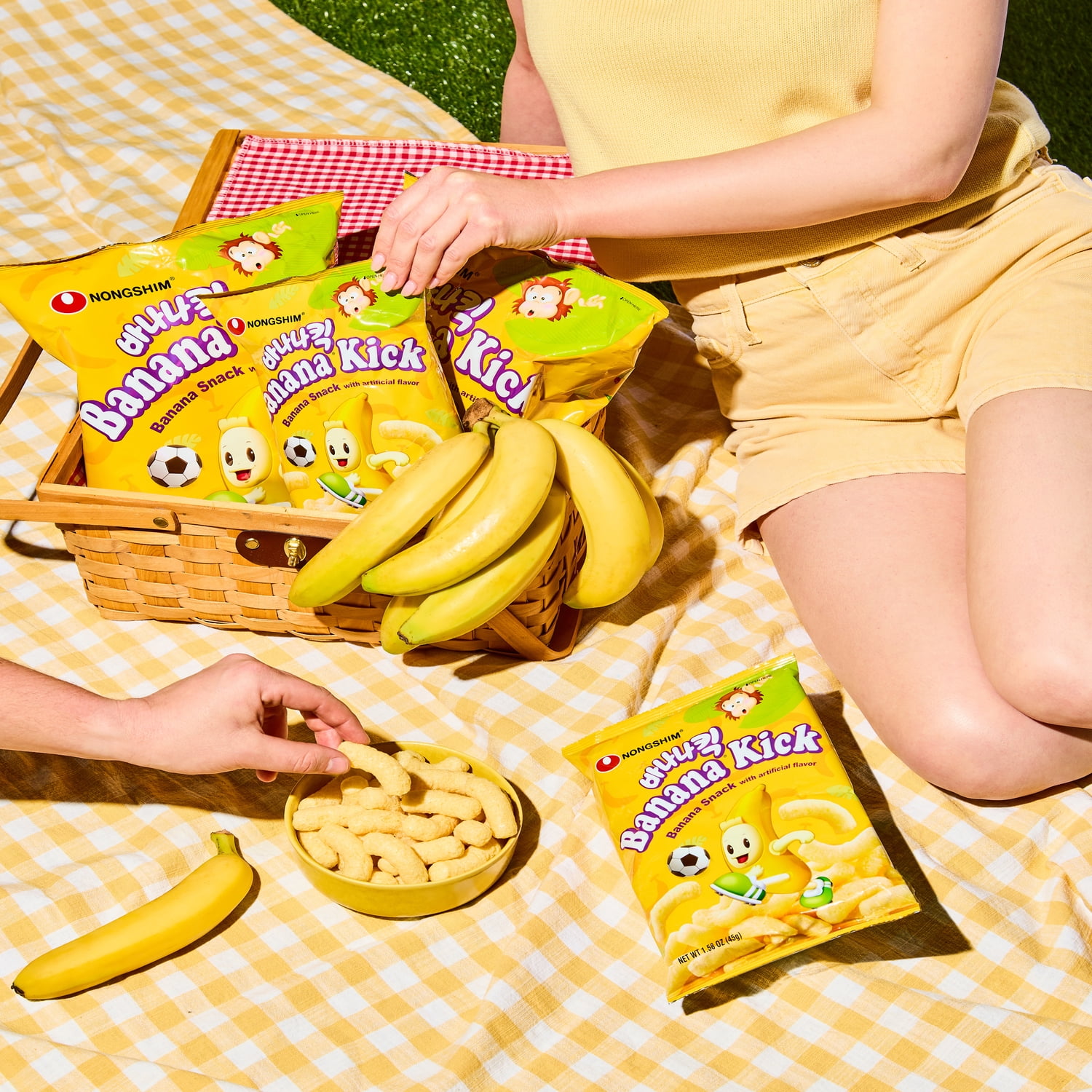 j*b様 ソリッドシアター Banana is a Snack？ 白色パンツVe Baa Kick Snack 1.58 oz - Puffed snacks for grocery retail