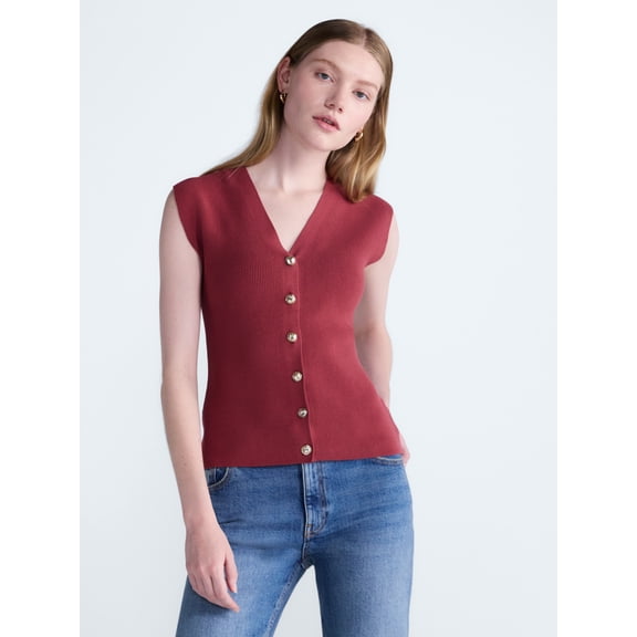 Scoop Women's V Neck Cardigan Sweater, Lightweight, Sizes XS-XXL