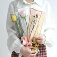 thumbnail image 3 of NAMZI waterproof gold border single bouquet flower packaging bag, (khaki color), 3 of 5