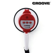 Croove Portable Handheld Bullhorn with Siren, 30-Watt Lightweight Speaker