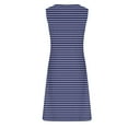 thumbnail image 4 of LYEAA Women's Casual Dresses Midi Length Plus Size V Neck Sleeveless Elegant Dresses Striped Dressy Fitted Pullover Dresses Comfort Vacation Dresses Blue M, 4 of 4