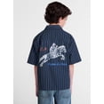 thumbnail image 3 of Weekend Academy Boys Cropped Cotton Poplin Work Shirt, 3 of 5