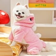thumbnail image 5 of NovaStitch Pet Dog Clothing Winter Flannel Warm Dinosaur Shape Suit Costume Pet Dog Hoodie for Small and Medium Dogs Clothing Pink 2XL, 5 of 6