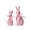 Pink, variant on Easter Bunny Decoration Set, Two-Piece Set (Large And Small) With Blue Wicker Effect, Spring Farmhouse Style, Indoor Easter Bunny Decorations And Gifts, With Bow,4.3In、5.9 In,Blue.