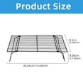 thumbnail image 6 of 2 Tier Cooling Rack Stackable Baking Rack with Legs High Carbon Steel Black Coated Nonstick Rack for Roasting Cooling Grilling,15"x10", 6 of 8