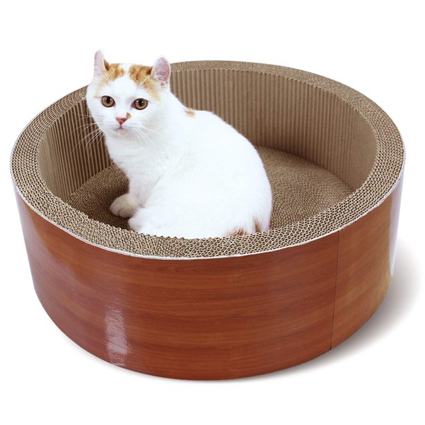 ScratchMe Cat Scratch Cardboard Deluxe Prevents Furniture Damage & Contains Catnip to Attract