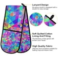 thumbnail image 2 of Yayeee Double Oven Mitt Kitchen Heat Resistant Baking 35" x7" Quilted Glove, Vibrant Geometric Pattern, 2 of 6