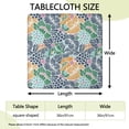 thumbnail image 2 of Pioneer Flower Floral Print Pattern Square Fitted Tablecloth with Elastic Edge,Square Table Cover,Washable Elastic Table Cover for Home Kitchen Party Decor 36"x36", 2 of 6
